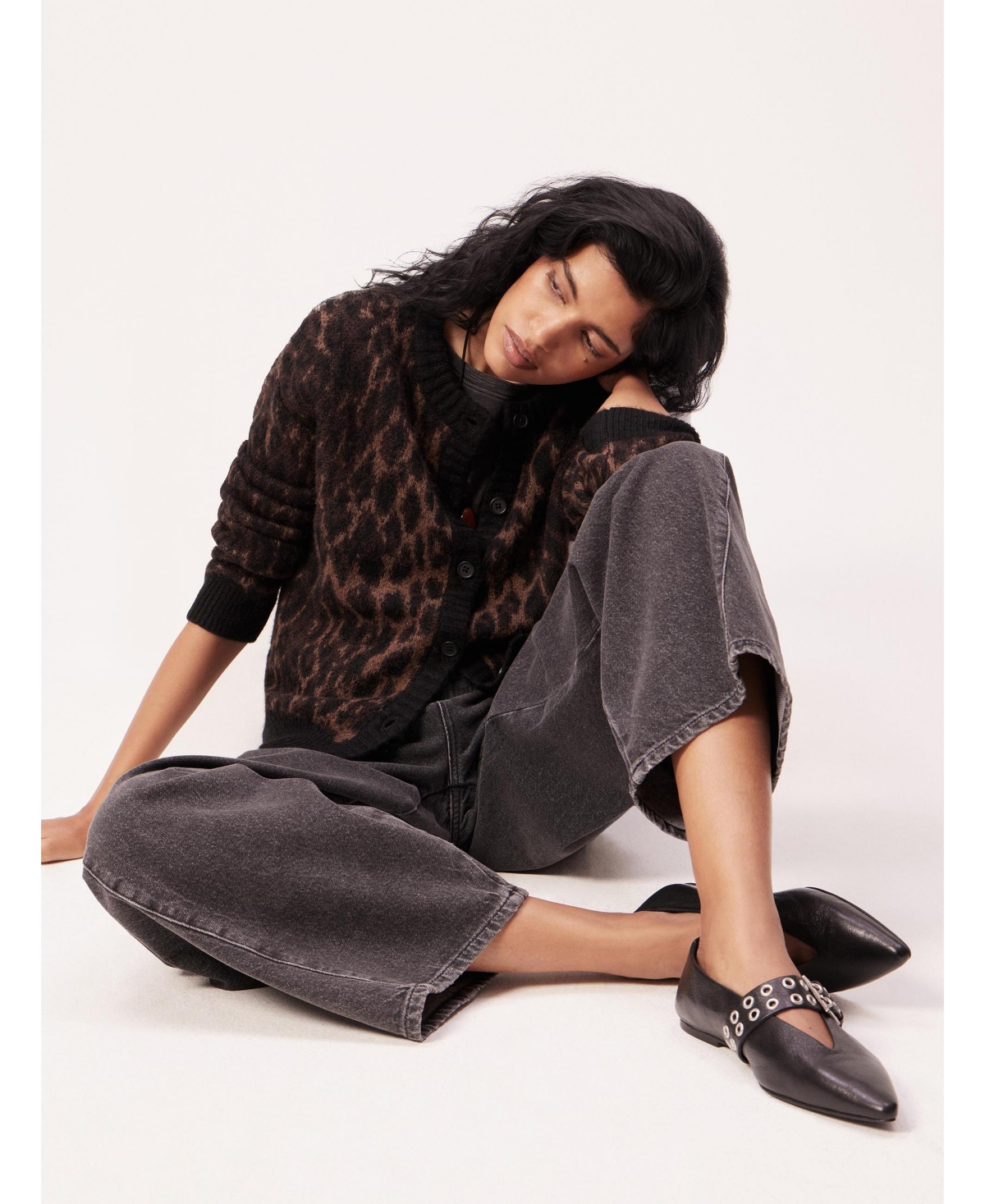 Hush Women's Animal Jacquard Cardigan With Mohair