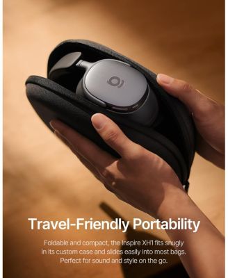 Inspire XH1 Wireless Headphones Bundle with 10,000mAh Power Bank, Adaptive Noise Cancelling, Hi-Res Over-Ear