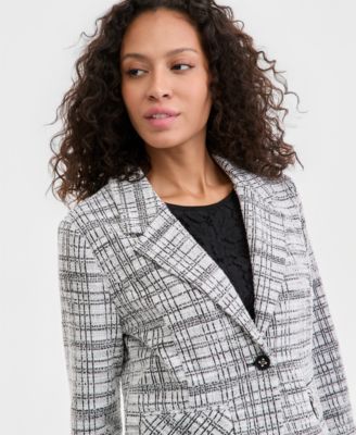 Women's Notch Collar Cropped Blazer