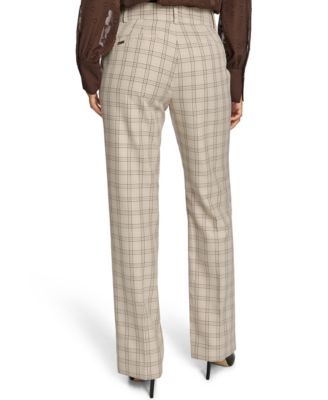 Women's Plaid Bootcut Trousers