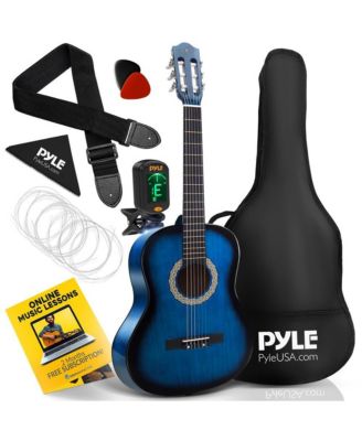 36'' -Inch 6-String Classic Guitar - 3/4 Size Scale Guitar with Digital Tuner & Accessory Kit, (Blue burst