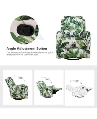 Arlette Transitional Swivel Recliner with Metal Base