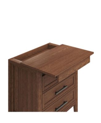 Theresa Transitional 3-Drawer Nightstand with Hidden Pull-out Drawer