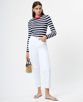 French Connection Women's Crewneck Long-Sleeve Top