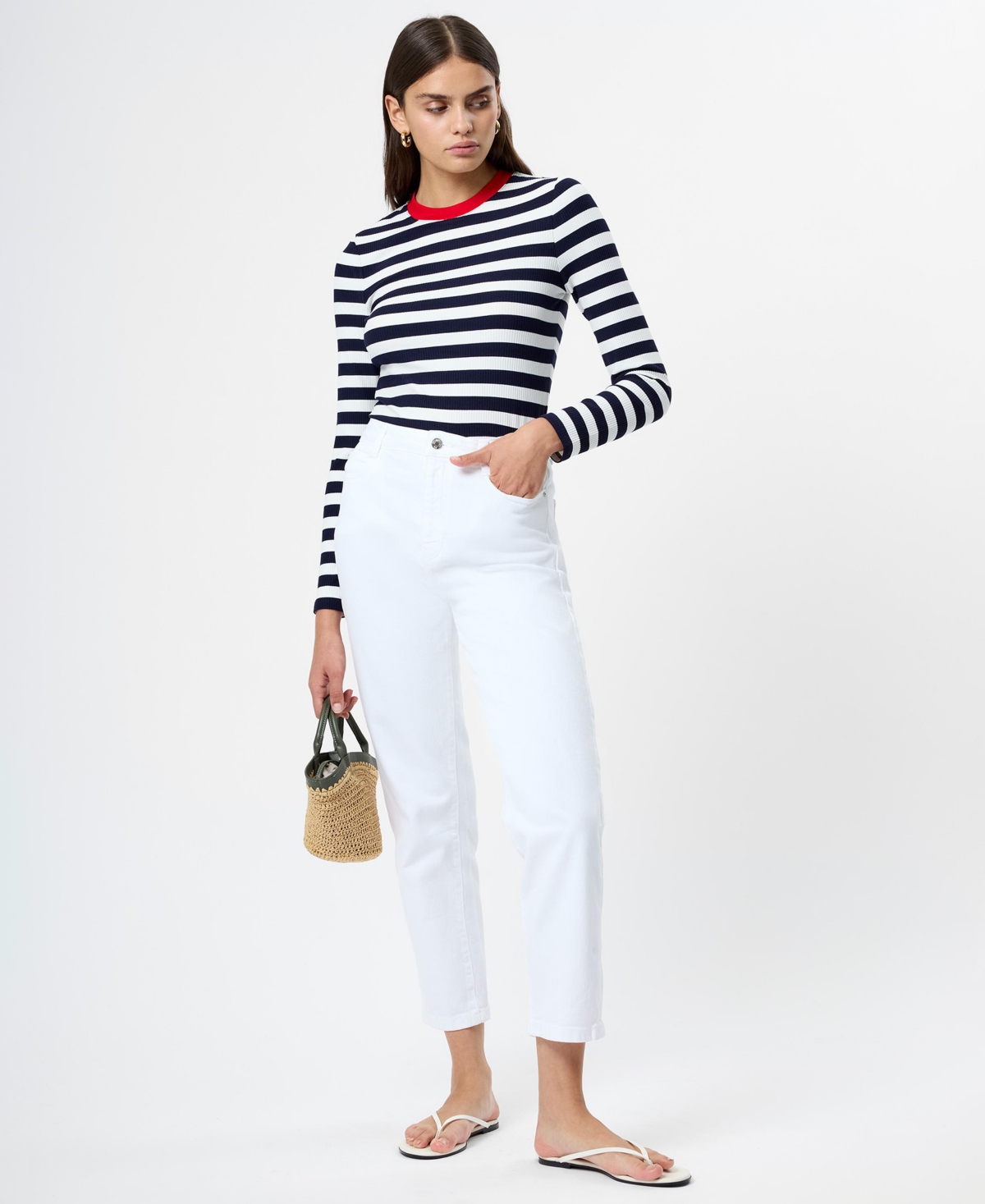 Fcuk Women's Crewneck Long-Sleeve Top