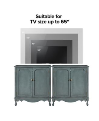 Farmhouse Pallantium 34" Tall 2-door Accent Cabinet with Adjustable Legs