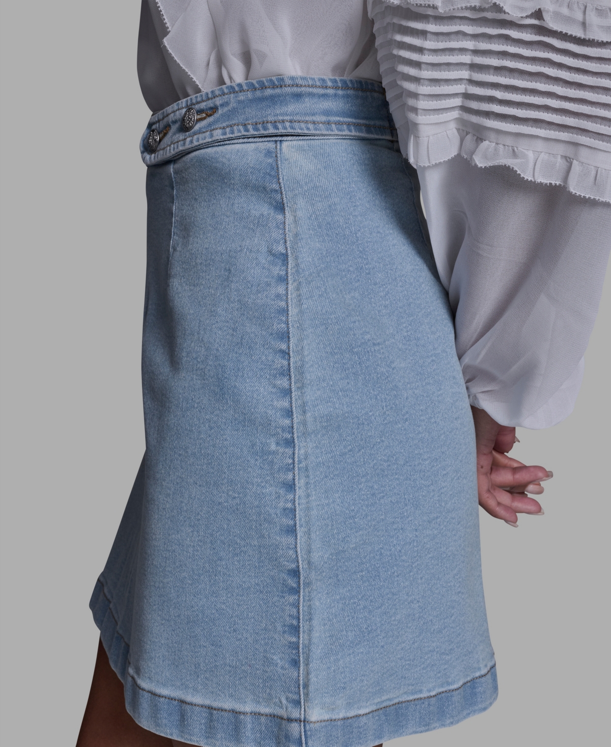 Bcbg Women's Button Waist Mini Skirt