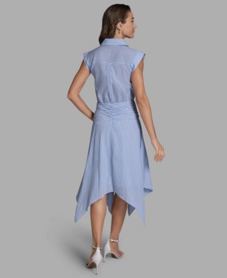 Women's Sleeveless Stripe Shirt Dress