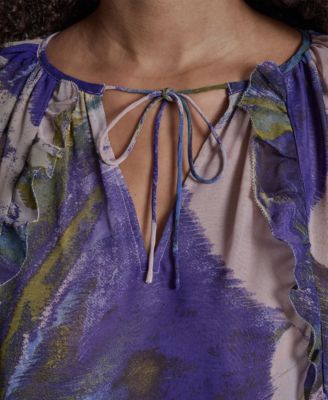 Women's Long-Sleeve Tie Detail Pull-On Top