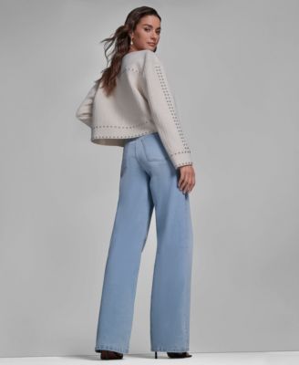 Women's Wide Leg Mid Rise Jeans