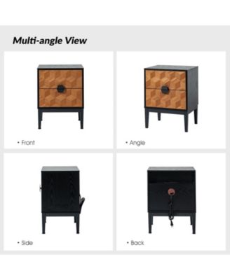 Modern Apakah 25" Tall 2-Drawer End Table