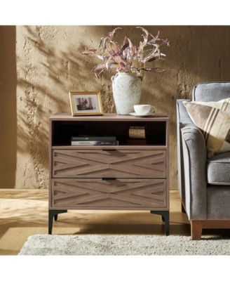 Auguste 2-Drawer Nightstand with Charging Port