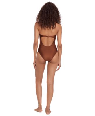 Women's Bandeau Neck One-Piece Swimsuit