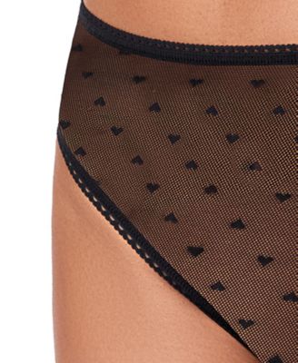 Women's Heart Mesh Bikini Panties