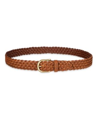 Women's Fully Adjustable Leather Braided Belt