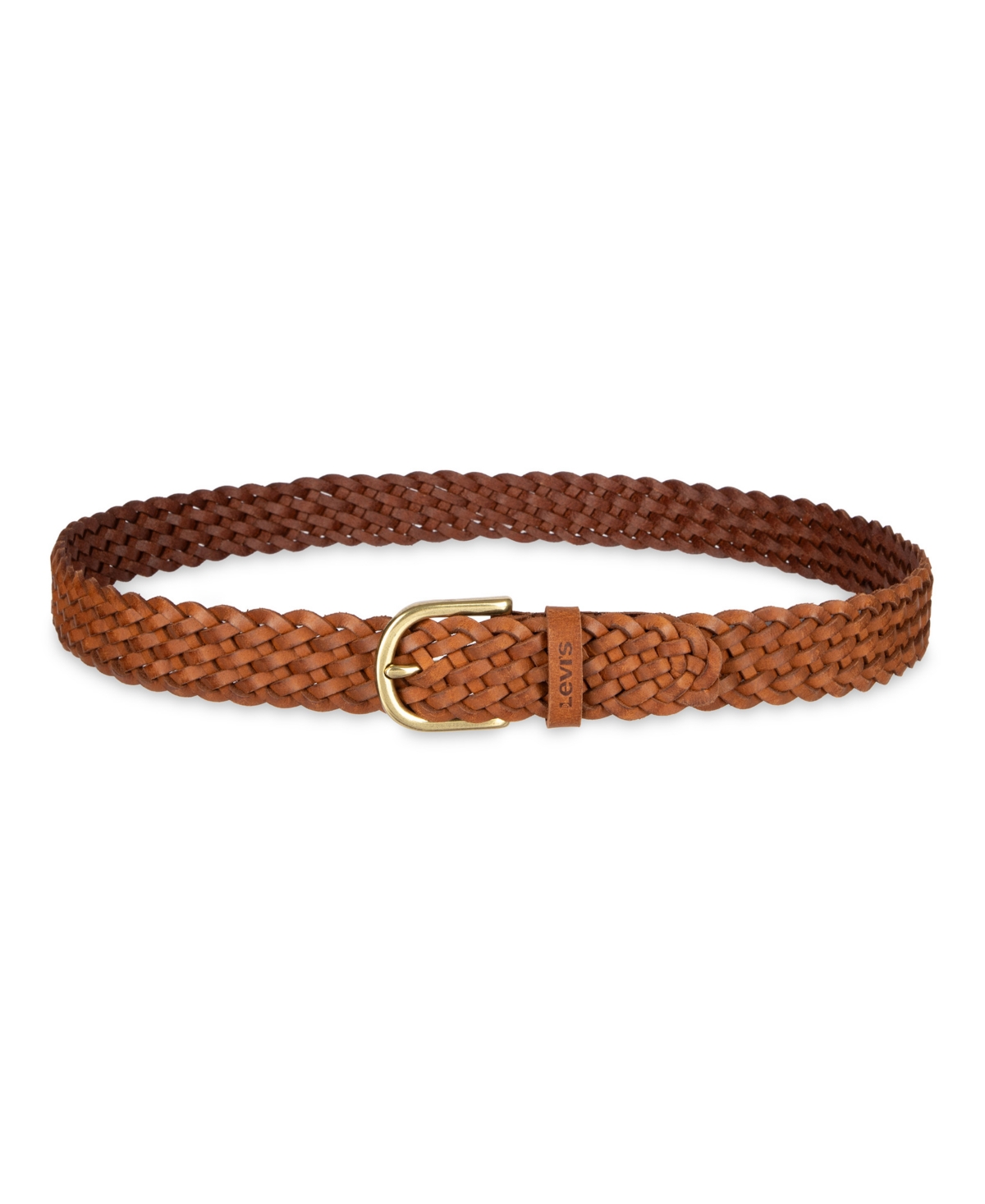 Levi's Women's Fully Adjustable Leather Braided Belt In Brown