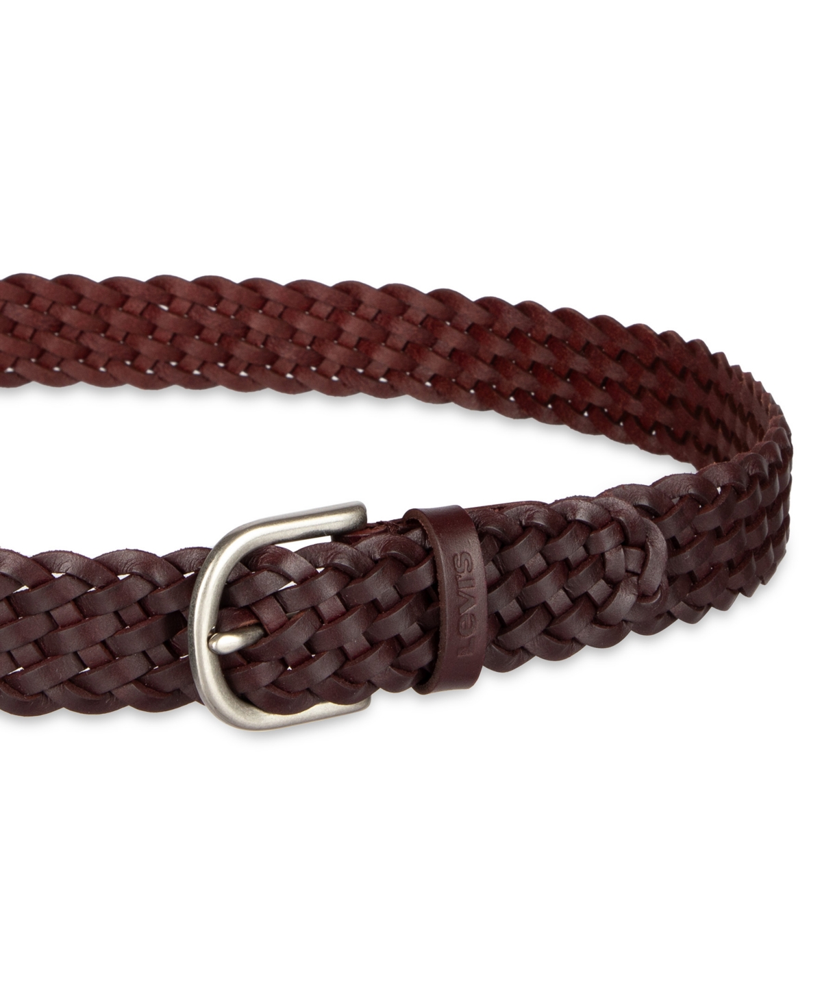Levi's Women's Fully Adjustable Leather Braided Belt In Brown