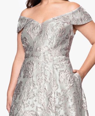 Plus Size Off The Shoulder Long Ball Gown