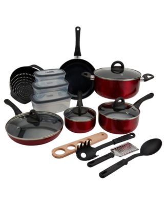 Nonstick Aluminum 20-Pc. Cookware Set
