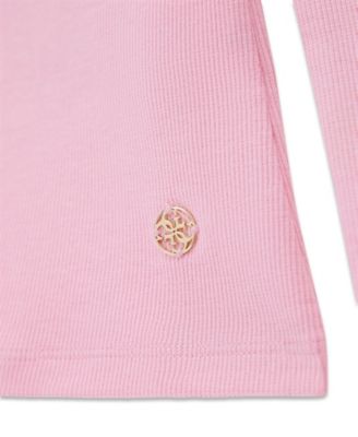 Girls' 7-16 Ribbed Long-Sleeve Top