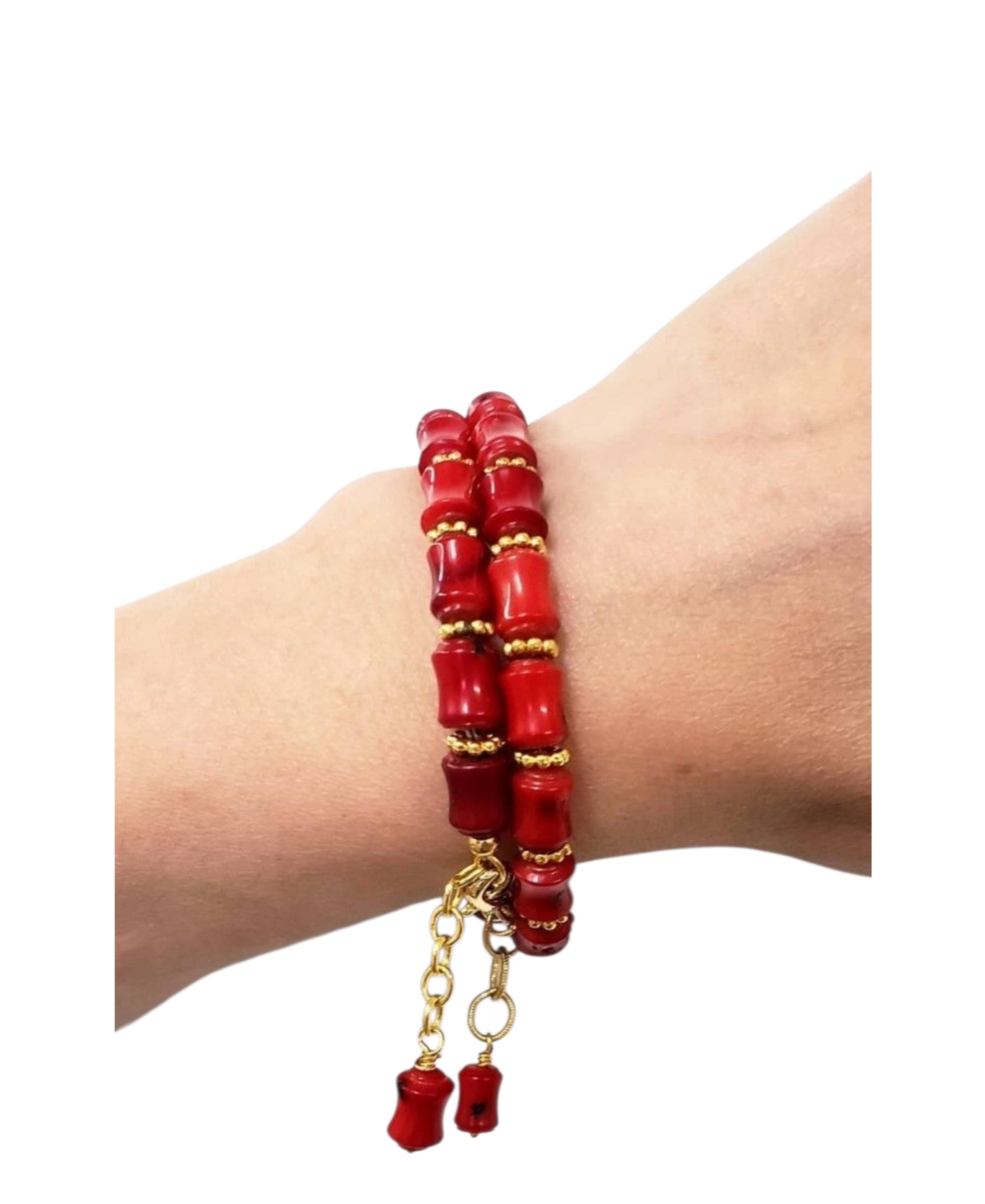 Women's Rouge Bracelet with Red Beads