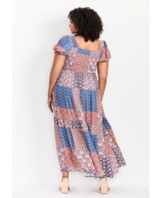 Women's Plus Size Sophia Shirred Bodice Maxi Dress