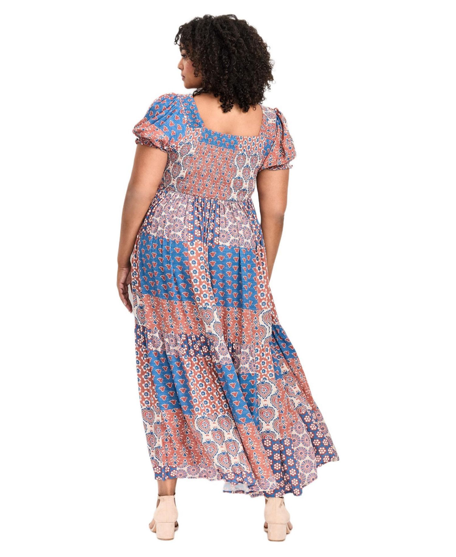 Plus Size Sophia Shirred Bodice Maxi Dress