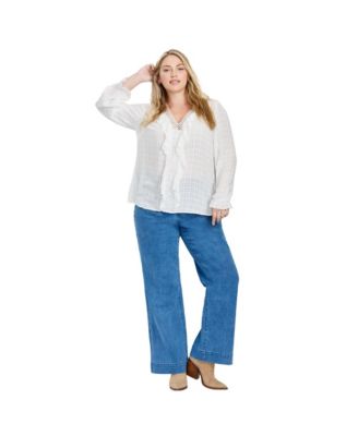 Women's Plus Size Ruffle Love Shirt