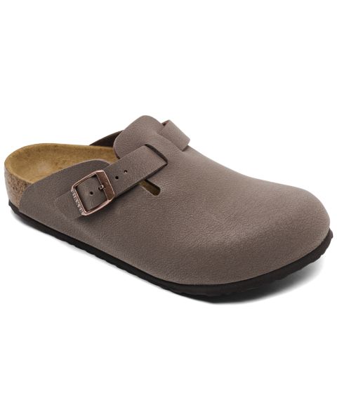 Сабо Birkenstock Boston Birkibuc Clogs from Finish Line для мальчиков, цвет: Mocca