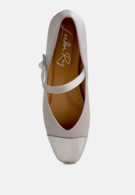 Womens Albi Patent Toe Cap Tweed Mary Janes