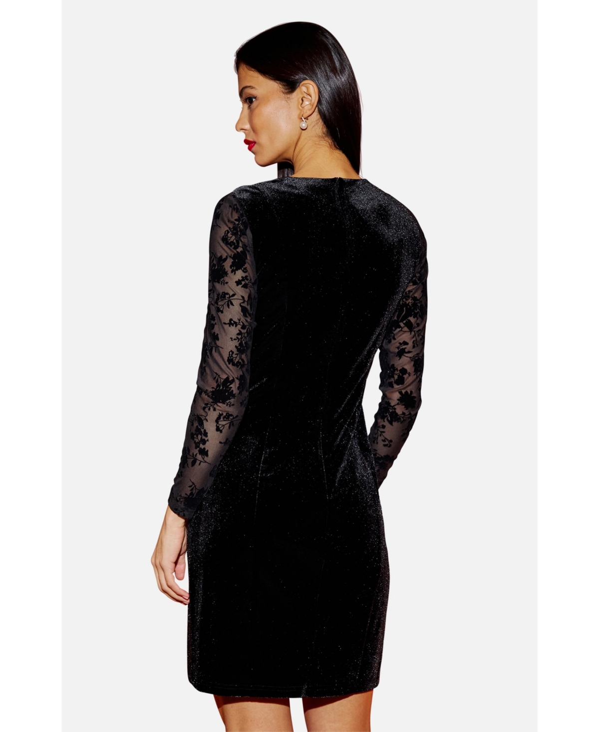 Yumi Women's Fitted Velvet Dress