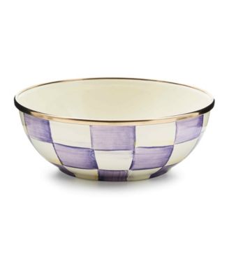 Violet Check Handmade Everyday Bowl