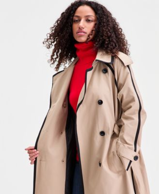 Women's Double-Breasted Belted Trench Coat