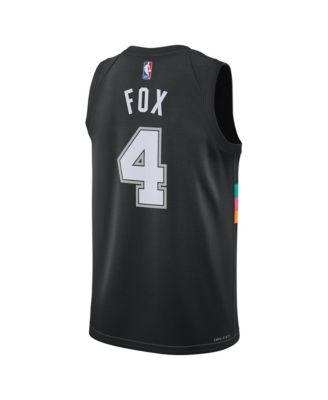 Men's and Women's De'Aaron Fox Black San Antonio Spurs 2025/26 City Edition Swingman Jersey