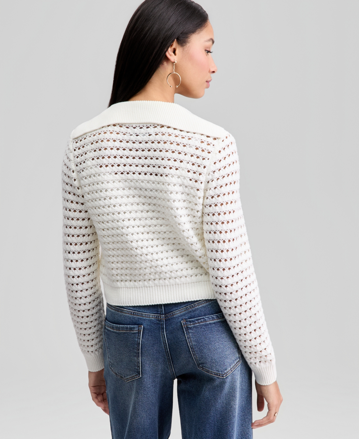 And Now This Women's Wide-Collar Tie-Front Cardigan, Macy's Exclusive