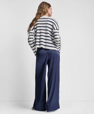 Women's High-Rise Pleated Wide Leg Trousers