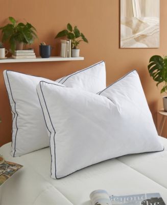 Unikome Goose Down Feather Gusset 2-Pack Pillows - Macy's