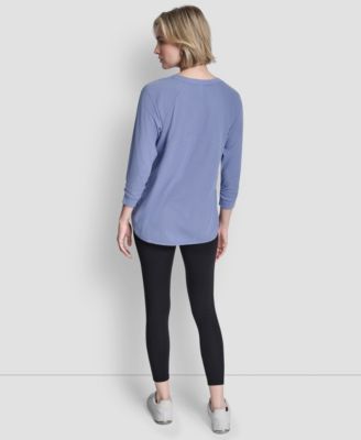 Women's Mini Slub Waffle Three-Quarter-Sleeve T-Shirt