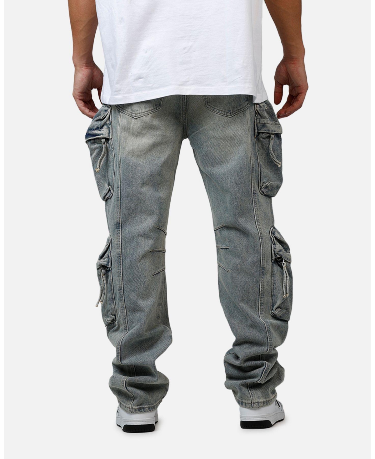 mnml Men's V709 Wide Bellow Cargo Denim Jean's