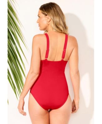 Women's Shirred Underwire One Piece Swimsuit