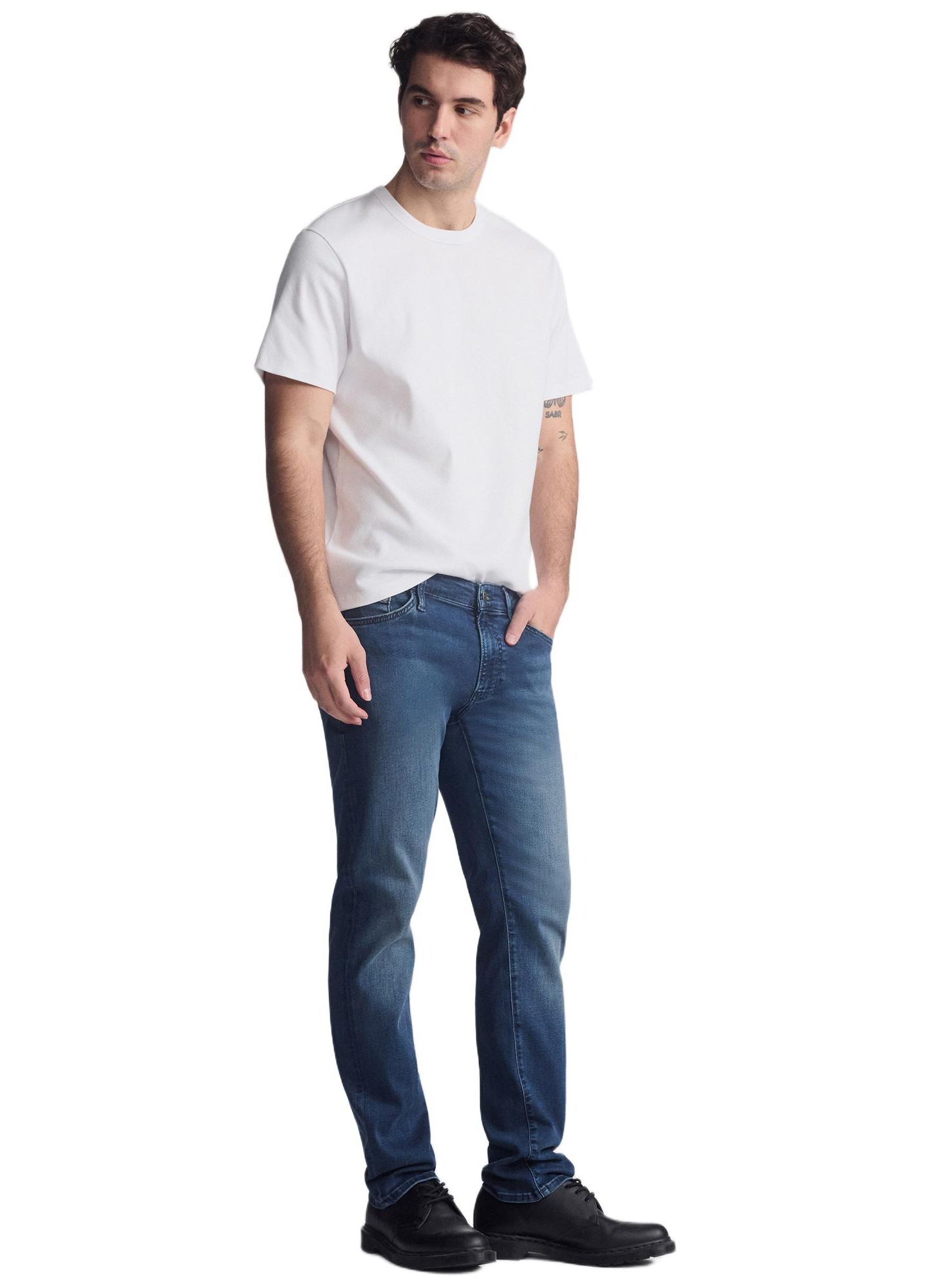 Мужские джинсы Mavi Jeans Jake Regular Rise Skinny Leg In Dark Used Supermove — фото 2