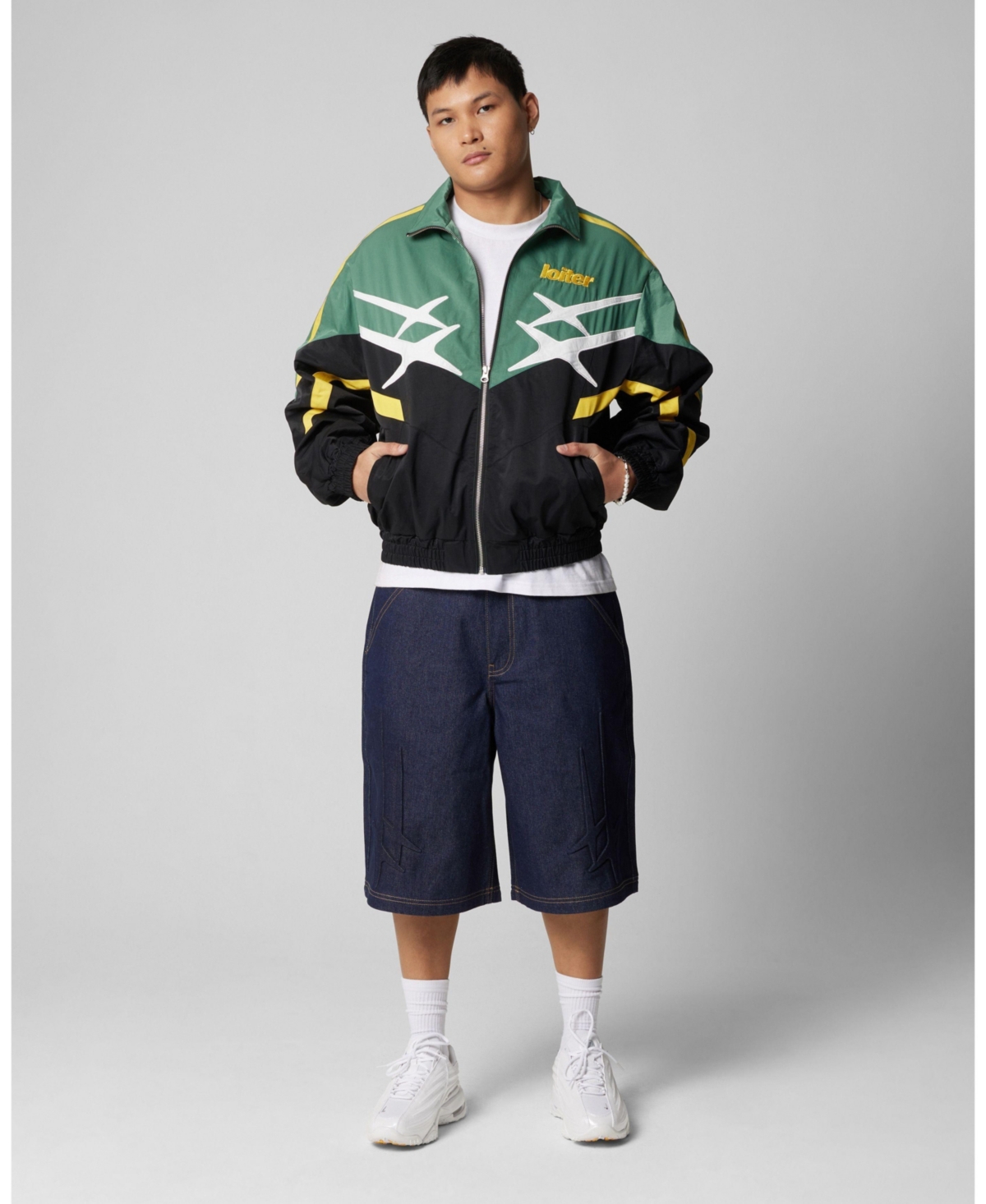 mnml Men's Loiter Hybrid Track Jacket.