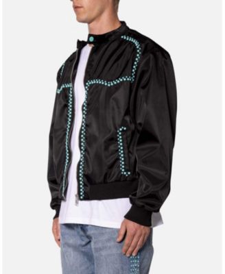Men's Turquoise Studded Snap Jacket