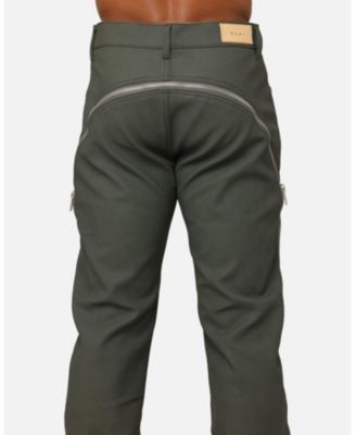 Men's D519 Leather Zipper Flare Pant