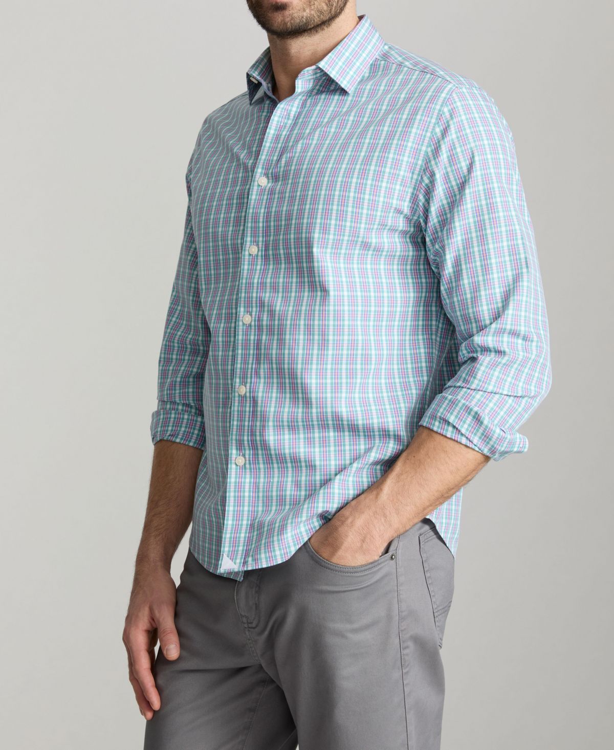 Мужская рубашка Fairchild на пуговицах обычного покроя без морщин