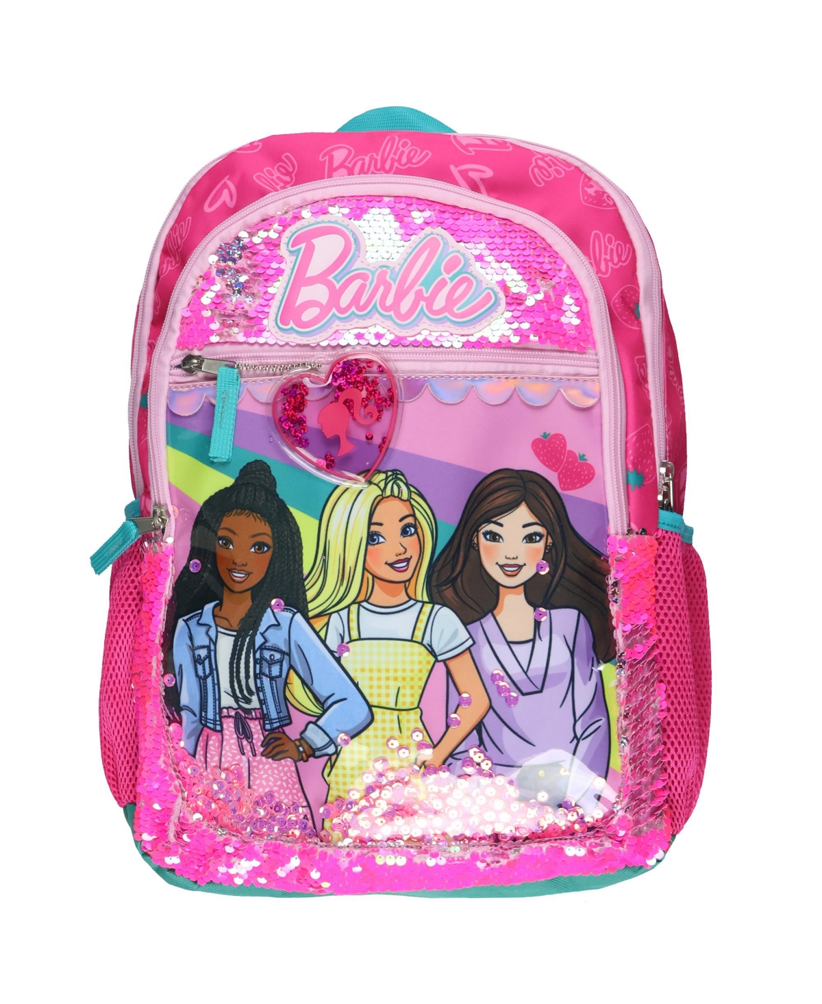 Barbie Backpack Barbie and Friends 16" Sequin with Tech Sleeve School Bookbag