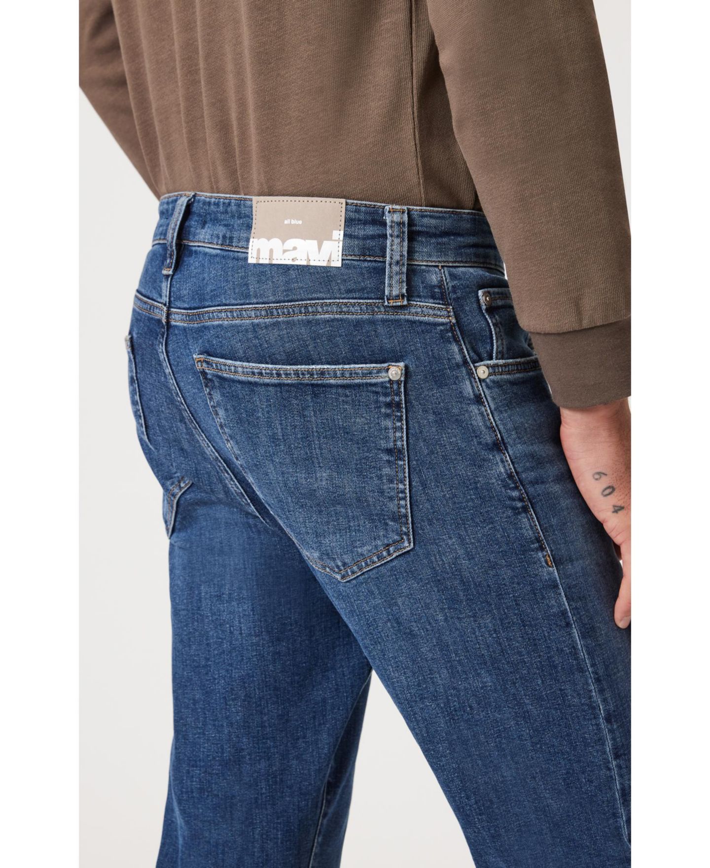Мужские джинсы Mavi Jeans Zach Straight-Leg, цвет: Тёмный синий — фото 6