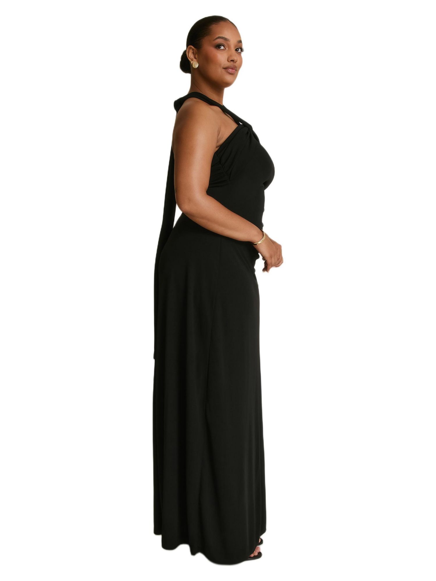 Women's Halter Neck Stretch Bridesmaid Dress