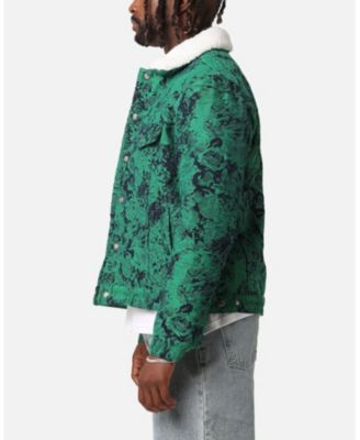 Men's Chelsea Jacquard Sherpa Jacket, Green