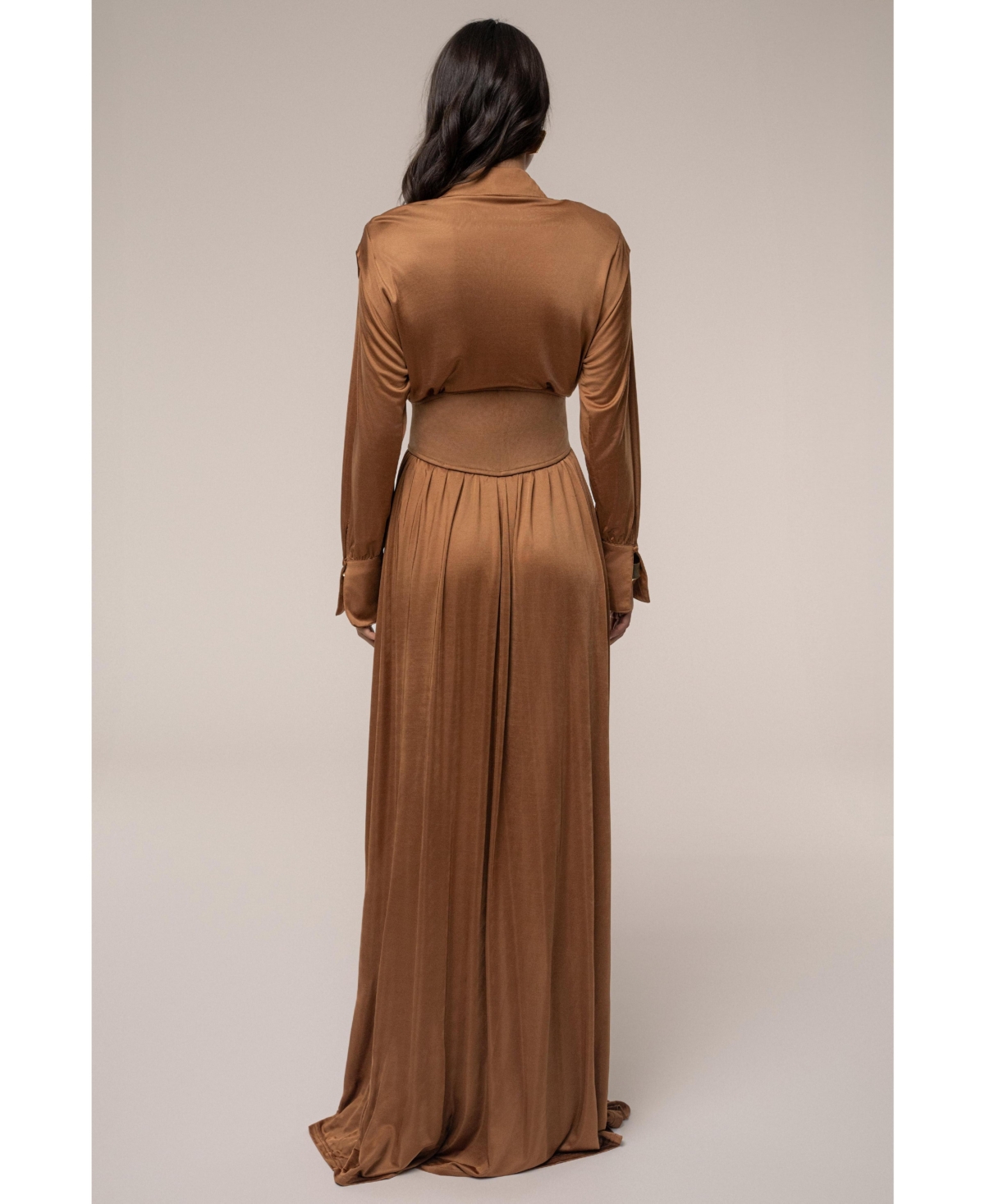 Jluxlabel Women's High Line Collar Maxi Dress